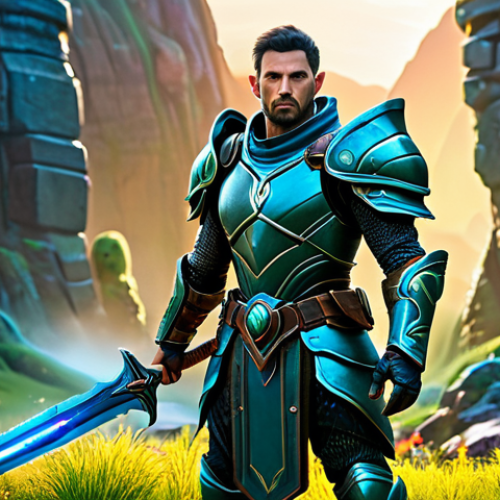 **

A determined warrior, fully clothed in stylized fantasy armor, stands ready for battle in a vibrant, fantastical landscape. The armor is detailed and practical-looking, not revealing. Lush, alien flora surrounds the warrior, and a glowing portal shimmers in the background. Focus on the warrior's resolute expression. Professional digital art, perfect anatomy, correct proportions, appropriate attire, safe for work, family-friendly, high quality.

**